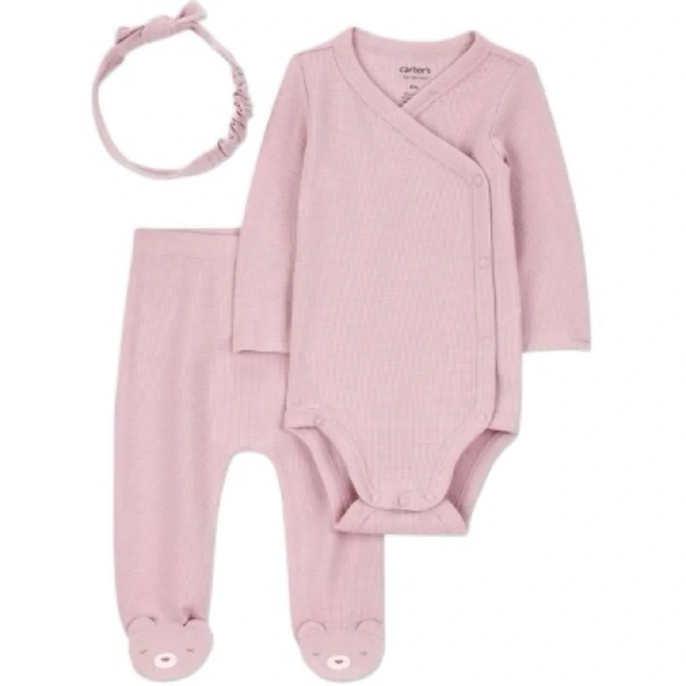 Carter’s Just For You 3 Piece Mauve Outfit